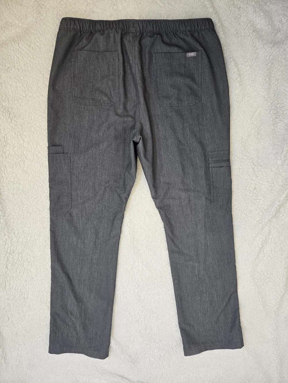Figs Cairo Cargo Scrub Pants‎ GRAPHITE Size XL Zip Pocket Technical Collection